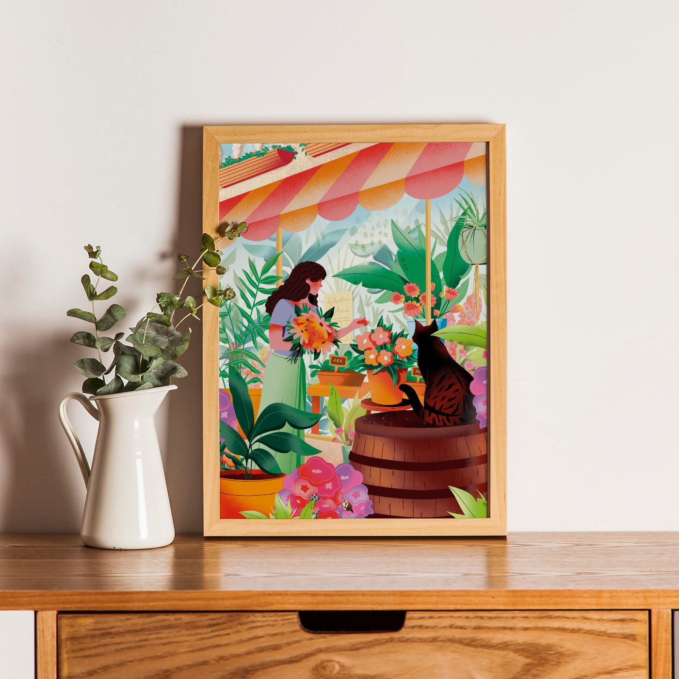 Affiche Chez le fleuriste