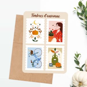 Planche de stickers Timbres d’automne